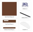 BIQU Panda Fur Protective Leather Wrap for Bambu Lab P1S - brown color