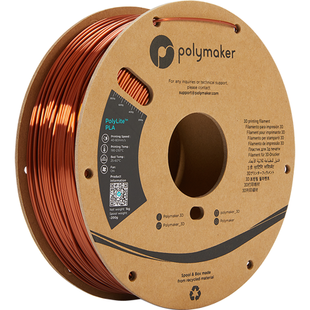 Polymaker PolyLite PLA - Silk Bronze