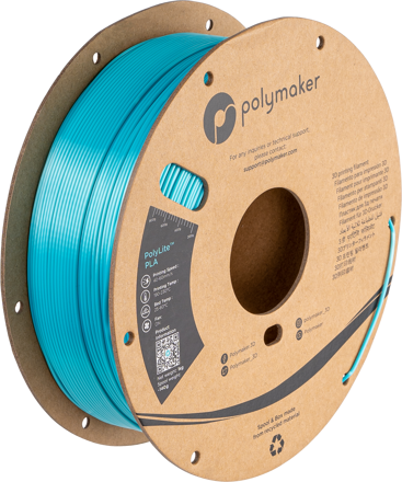 Polymaker PolyLite PLA - Silk Light Blue