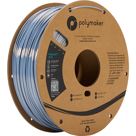 Polymaker PolyLite PLA - Silk Silver