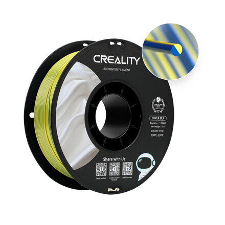 Creality CR-PLA Silk - 1.75 mm - 1 kg - Yellow-Blue