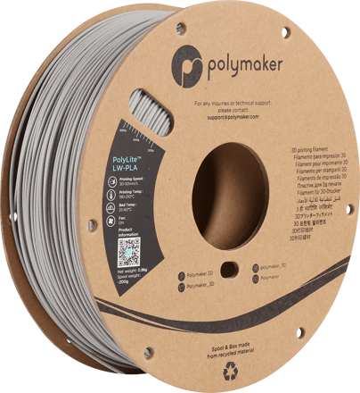 Polymaker PolyLite LW-PLA - Grey