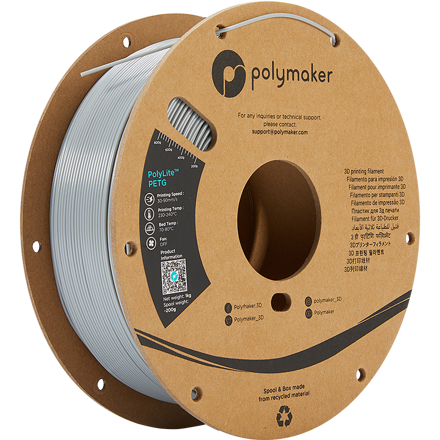 Polymaker PolyLite PETG - Grey 3 kg
