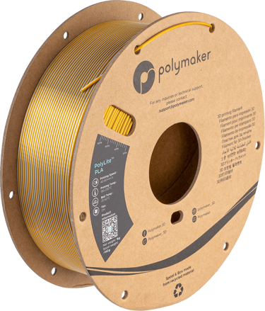 Polymaker PolyLite Silk PLA Dual Color (Crown Gold-Silver)