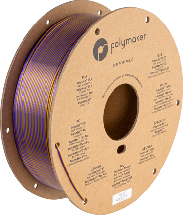 Polymaker PolyLite Silk PLA Dual Color (Sovereign Gold-Purple)