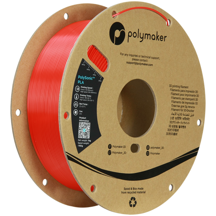 Polymaker PolySonic High Speed PLA - Red