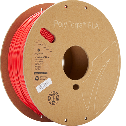 Polymaker PolyTerra PLA - Lava Red 3 kg