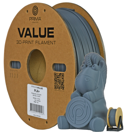 PrimaValue PLA+ Dark Grey 1 kg