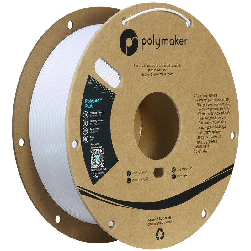 Polymaker PolyLite PLA - Cold White Polymaker PolyLite PLA - Cold White