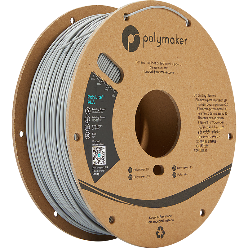Polymaker PolyLite PLA - Grey