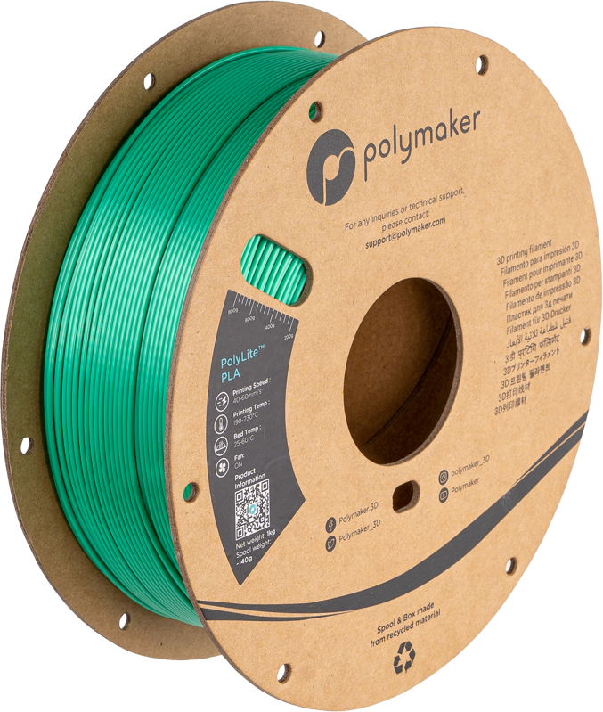 Polymaker PolyLite PLA - Silk Green Polymaker PolyLite PLA - Silk Green