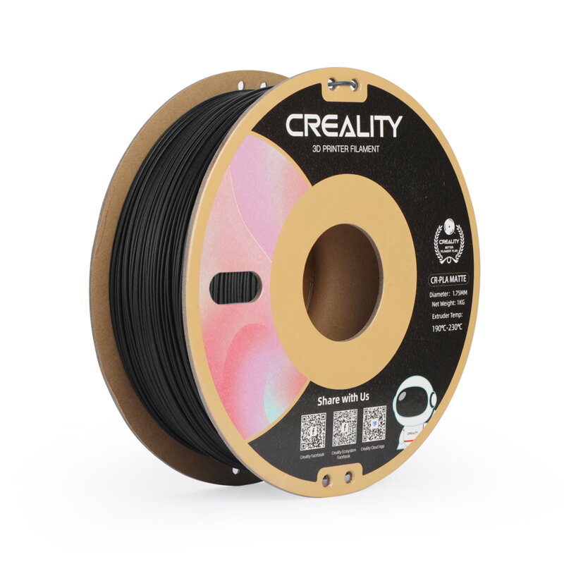 Creality CR-PLA Matte - Black - 1.75 mm - 1 kg Creality CR-PLA Matte - Black - 1.75 mm - 1 kg