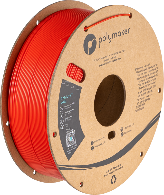 Polymaker PolyLite ABS - Red Polymaker PolyLite ABS - Red
