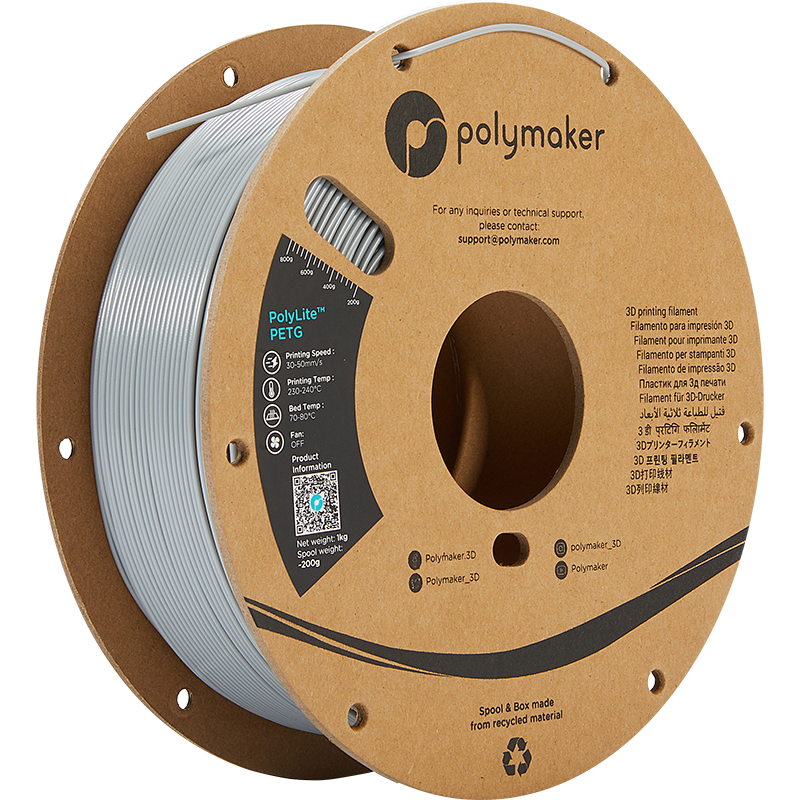 Polymaker PolyLite PETG - Grey Polymaker PolyLite PETG - Grey