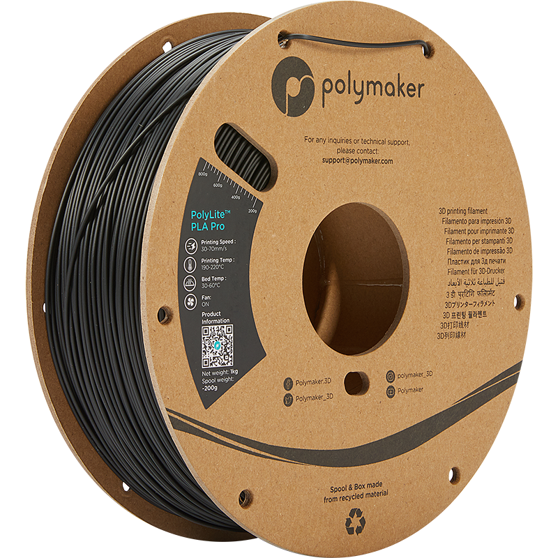 Polymaker PolyLite PLA PRO - Black 3 kg