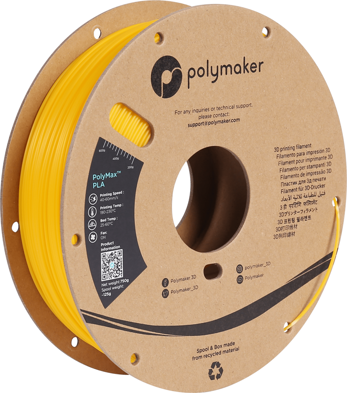 Polymaker PolyMax Tough PLA - Yellow Polymaker PolyMax Tough PLA - Yellow