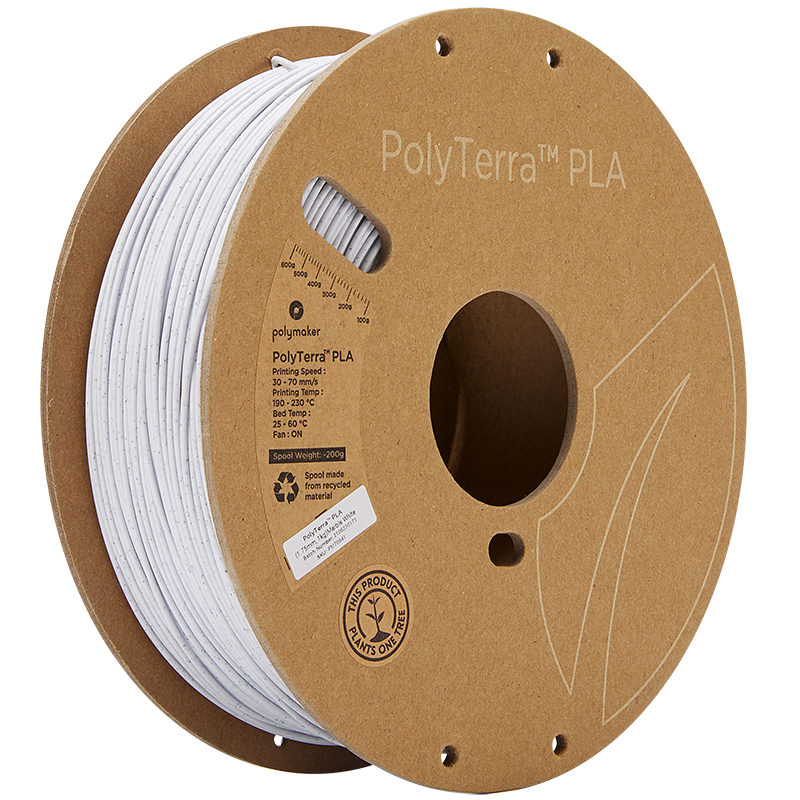 Polymaker PolyTerra PLA - Marble White 1 kg Polymaker PolyTerra PLA - Marble White 1 kg