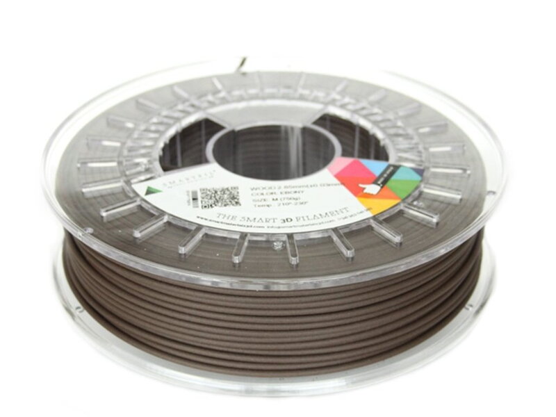 WOOD filament tmavě hnědý eben 2,85 mm Smartfil 750 g WOOD filament tmavě hnědý eben 2,85 mm Smartfil 750 g