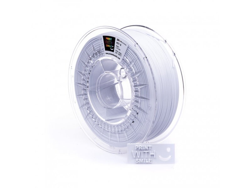 Print With Smile - PET-G - 1,75 mm - Satine WHITE - 3000 g Print With Smile - PET-G - 1,75 mm - Satine WHITE - 3000 g
