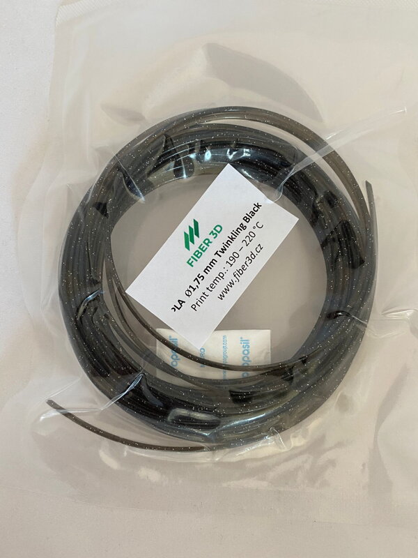 Vzorek FIBER3D PLA třpytivý filament 1,75 mm 10 m pro 3D pero Vzorek FIBER3D PLA třpytivý filament 1,75 mm 10 m pro 3D pero