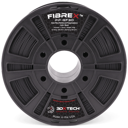FIBREX PP GF30 filament černý 2,85 mm 3DXTECH 500 g