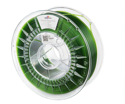 PCTG filament transparentní zelená 1,75mm Spectrum 1 kg