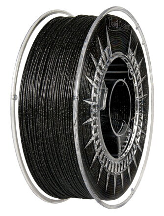 PLA filament 1,75 mm Galaxy třpytivý černý Devil Design 1 kg