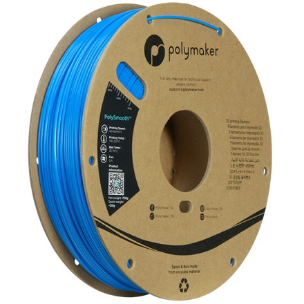 PolySmooth filament elektricky modrý 1,75mm Polymaker 750g