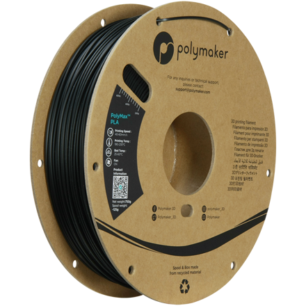PLA PolyMax filament černý 1,75mm Polymaker 750g