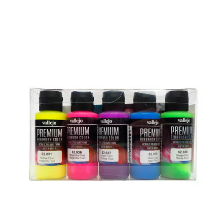 Vallejo PREMIUM Color - Fluorescent Color Set (5x60ml)