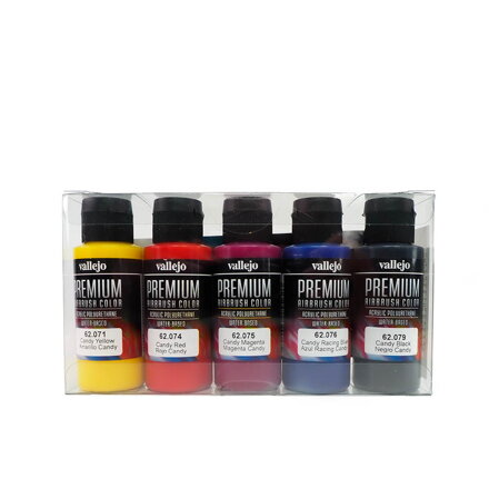 Vallejo PREMIUM Color - Candy Transparent Color Set (5x60ml)