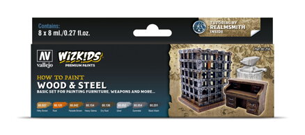 Vallejo Wizkids Premium Set 80256 Wood & Steel (8)