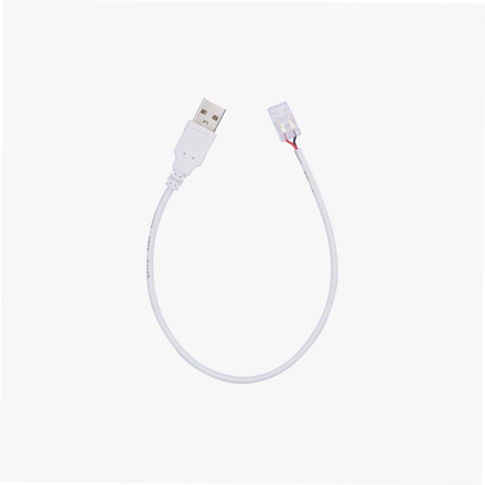 USB-A to 2 Pin 8mm Solderless Quick Connector For White LED