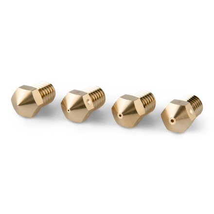 RepRap M6 Mixed Size Brass Nozzle 3mm - 4 pcs
