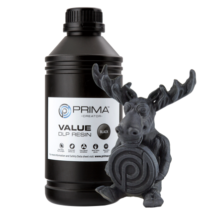 PrimaCreator Value UV / DLP Resin - 1000 ml - Black