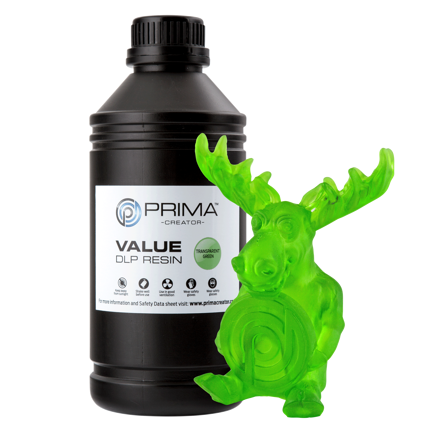 PrimaCreator Value UV / DLP pryskyřice - 1 kg - Transparentní zelená