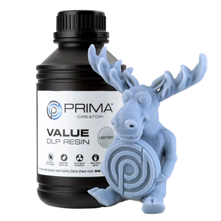 PrimaCreator Value UV / DLP Resin - 500 ml - Light Grey