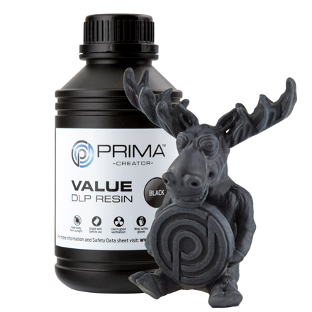 PrimaCreator Value UV / DLP Resin - 500 ml - Black