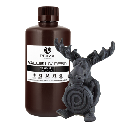 PrimaCreator Value Tough UV Resin (ABS Like) - 1000 ml - Black
