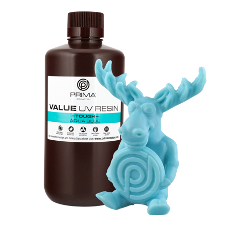 PrimaCreator Value Tough UV Resin (ABS Like) - 1000 ml - Aqua Blue