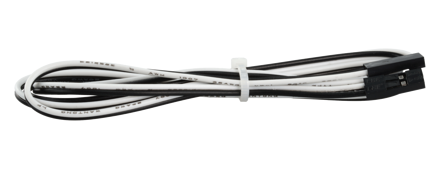 2P color black and white cable length 80cm, one end 2.54 DuPont female 2P, one end DuPont female 1Px2