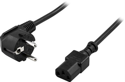 Deltaco napájecí kabel - 2 m - EU