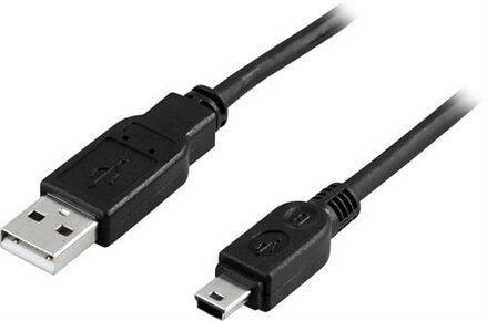 Kabel Deltaco USB - 1 m - A -Mini B