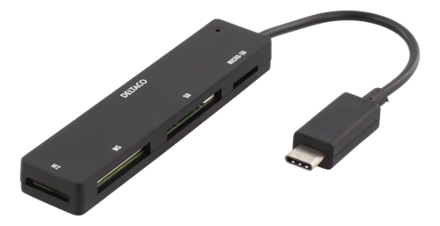 Čtečka karet Deltaco USB-C-4-slot