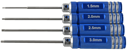 Sada imbusových šroubováků ve 4 velikostech