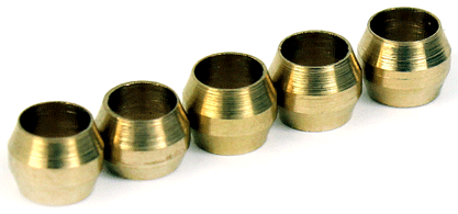 Micro Swiss Náhradní 4mm mosazné kompresní objímky (balení 5 kusů)