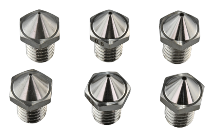 Flashforge Creator 3 Pro / Creator 4 Steel Nozzle Set - 0.4/0.6/0.8 mm - 6-pack