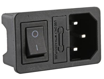 Power Inlet Socket - IEC320 - C14 - 15A - 250V