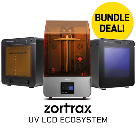 Zortrax Inkspire 2 3D tiskárna s vytvrzovací stanicí a mycí stanicí