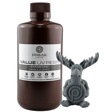 PrimaCreator Value UV / DLP Resin - 1000 ml - Nebula Grey